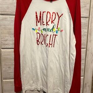 Bella Canvas Red and White Long Sleeve Shirt